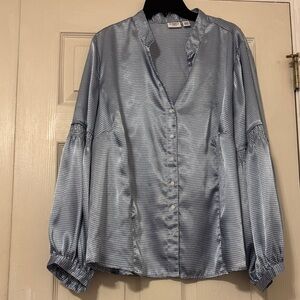 Cato Blue Checkered Blouse